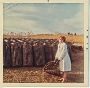Peggy with a lobster pot